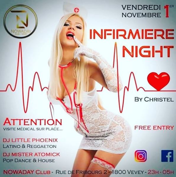 Soirée infirmière Nowaday, Vevey le 01.11.2019