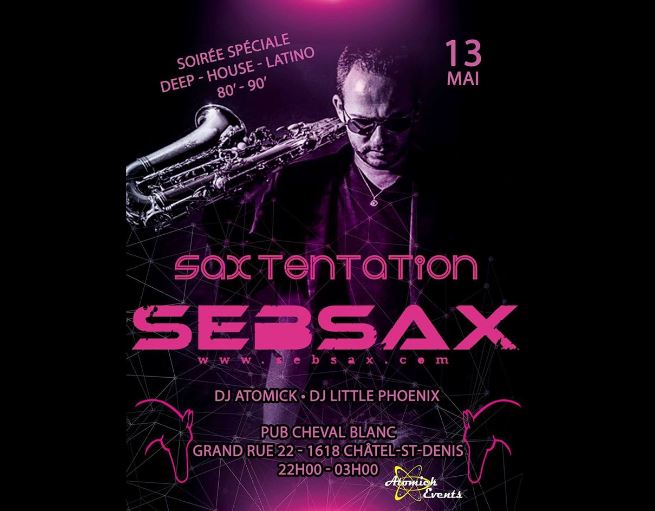 13 mai 2017 Sebsax avec Mister Atomick et Little Phoenix au Cheval Blanc