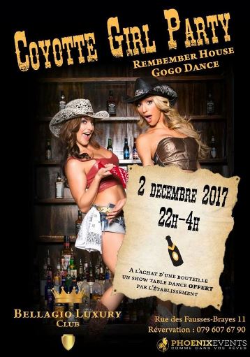 Coyotte Girl Party 2 décembre 2017 Bellagio Luxury Club avec Mister Atomick et Little Phoenix House remember