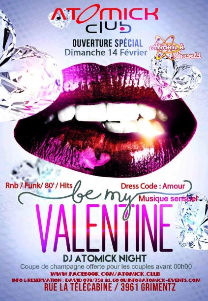Soirée Valentine Atomick Club